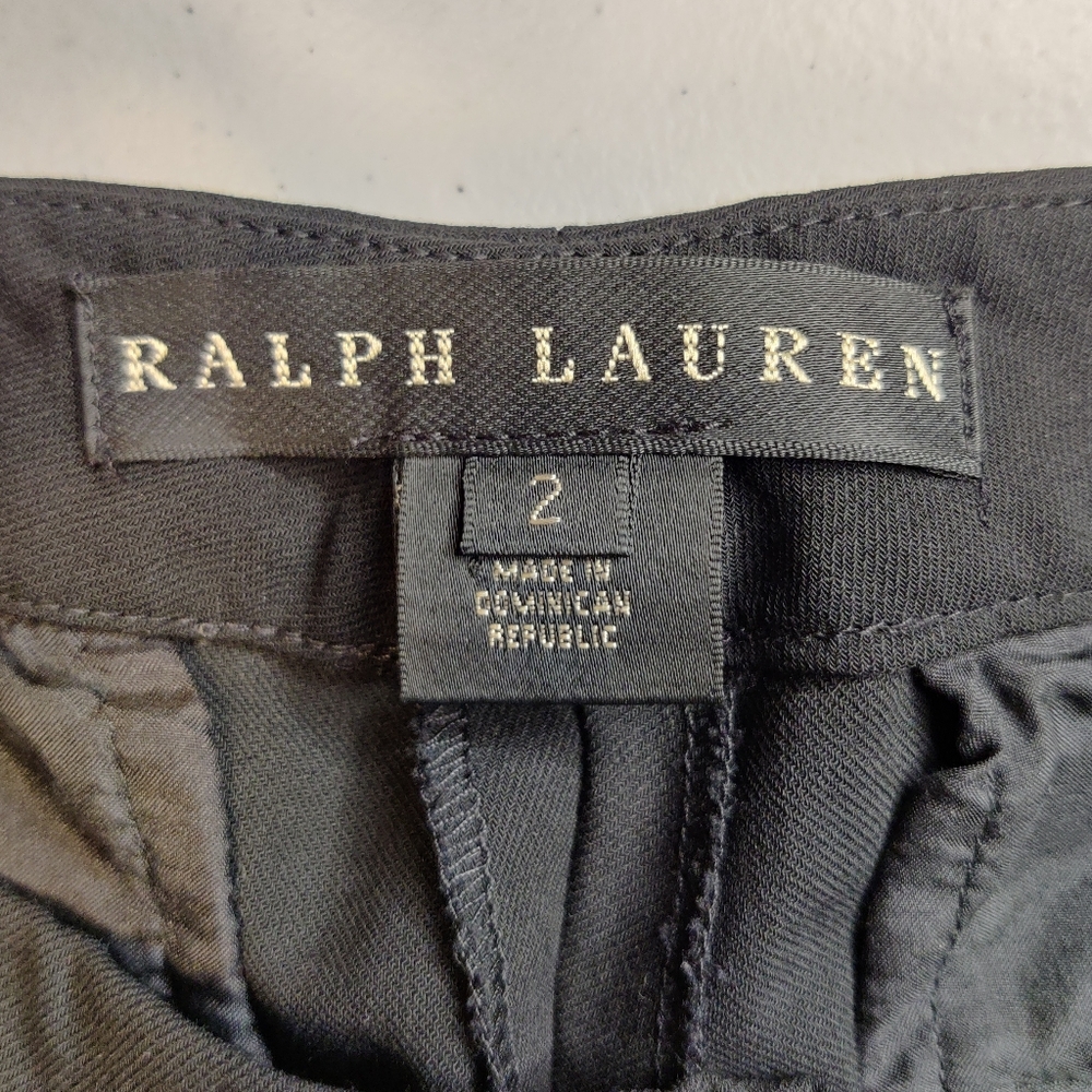 Ralph Lauren Black Wide Leg Dress Pants Size 2 - Picture 3 of 3